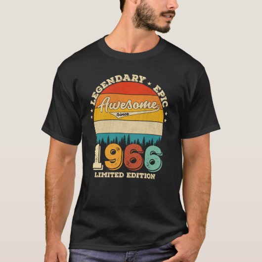 59 jaar oude Bday 1966 Geweldige 59e verjaardagsca T-shirt (Voorkant)