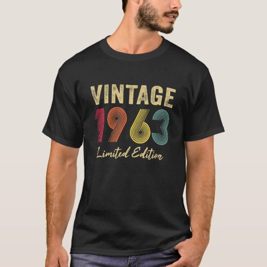 59 jaar oude cadeaus  1963 Limited Edition T-shirt (Voorkant)
