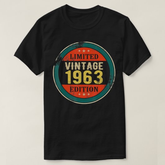 59 jaar oude cadeautjes  1963 Limited Edition 59t T-shirt (Design voorkant)