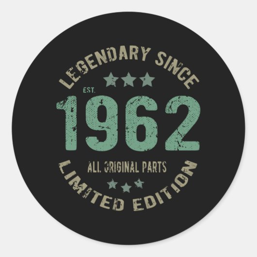 59 jaar oude dag Legend 59e verjaardag Ronde Sticker (Voorkant)