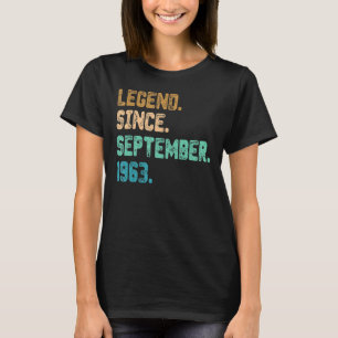59 jaar oude leggende sinds september 1963 59e geb t-shirt