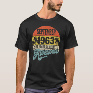 59 jaar oude leggende sinds september 1963 59e her t-shirt
