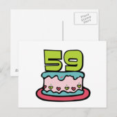 59 jaar oude vogelbeker briefkaart (Voorkant / Achterkant)