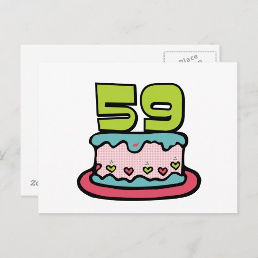 59 jaar oude vogelbeker briefkaart (Voorkant / Achterkant)