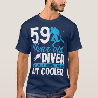 59 jaar Scuba Diving Diver Snorkel 59 verjaardag T-shirt