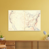 59 Navigeerbare rivieren, routes 1890 Canvas Afdruk (Insitu (Woonkamer))