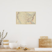 59 Navigeerbare rivieren, routes 1890 Poster (Keuken)