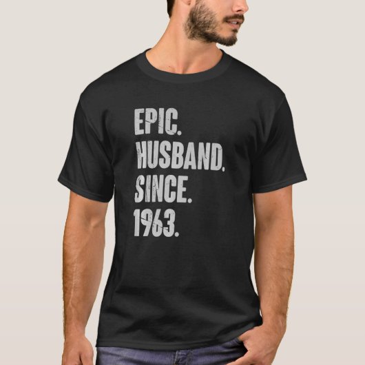59 Wedding Anniversary For Him Epic Husband Since T-shirt (Voorkant)
