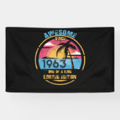 59 Year Old Awesome Since 1963 59th Birthday Spandoek (Horizontaal)