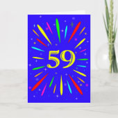 59e 'Birthday Explosion'-Kaart Kaart (Voorkant)