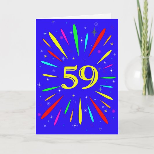 59e 'Birthday Explosion'-Kaart Kaart (Voorkant)