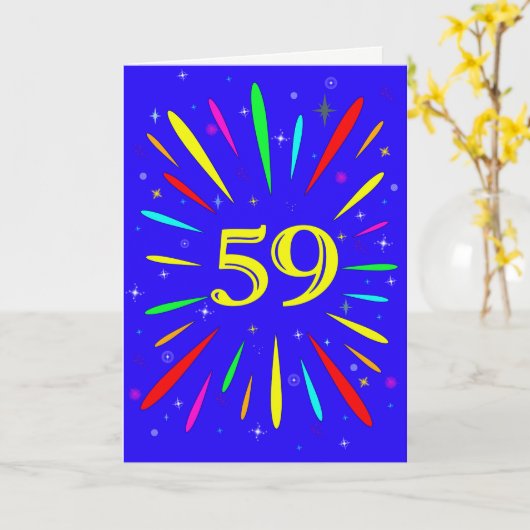 59e 'Birthday Explosion'-Kaart Kaart (Gele Bloem)
