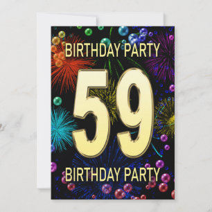 59e 'Birthday Party' Uitnodiging vuurwerk bellen
