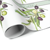 59e bruiloft Jubileum Olive Cadeaupapier (Rol Hoek)