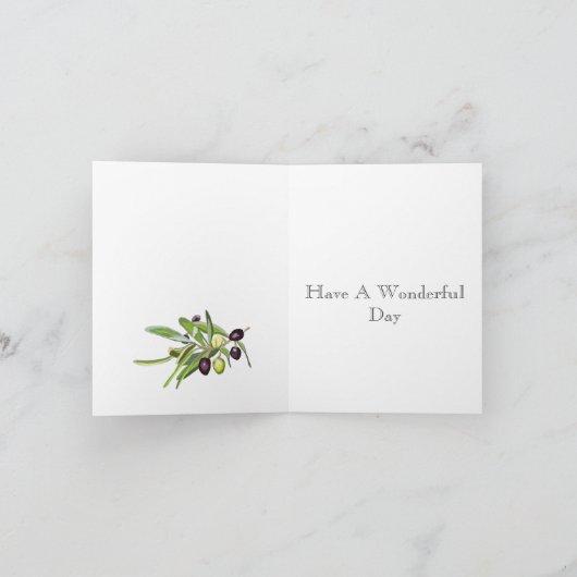 59e bruiloft Jubileum Olive Kaart (Binnen)