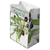 59e bruiloft Jubileum Olive Medium Cadeauzakje (Achterkant Gekanteld)