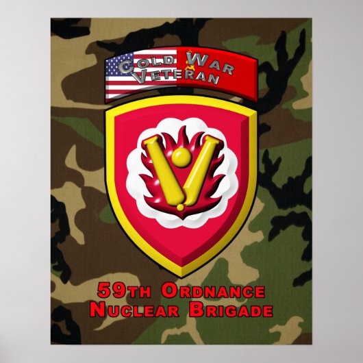 59e Ordnance Brigade "Koude Oorlog Nucleaire Deter Poster (Voorkant)