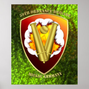 59e Ordnance Brigade Patch Poster