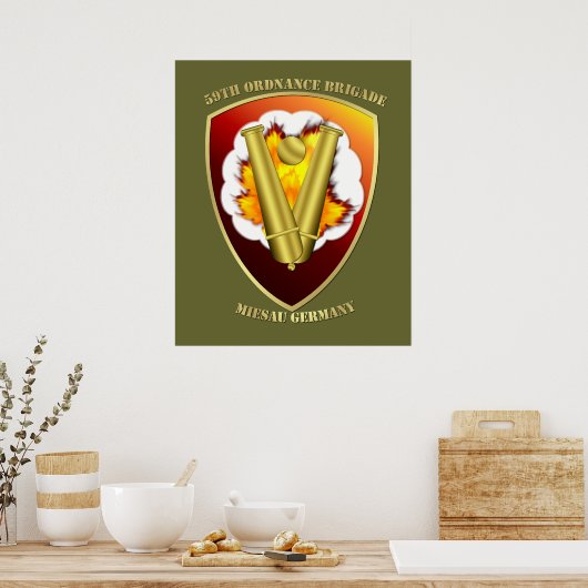59e Ordnance Brigade Patch Poster (Keuken)