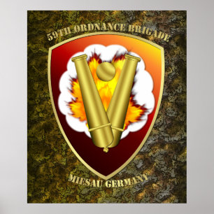 59e Ordnance Brigade Patch Poster
