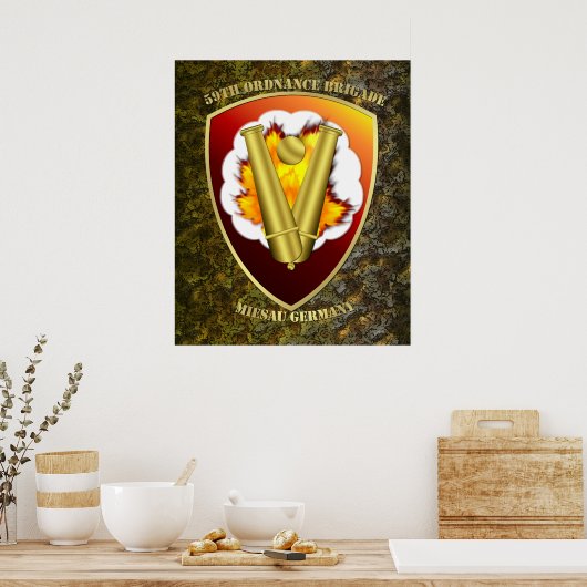 59e Ordnance Brigade Patch Poster (Keuken)