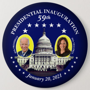 59e President Inauguratie Ronde Button 6,0 Cm