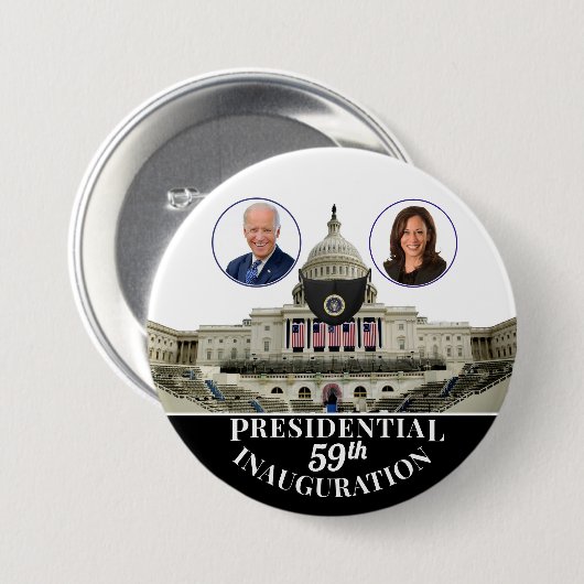 59e presidentiële inhuldiging: Covid Capitol Ronde Button 7,6 Cm (Voorkant /achterkant)