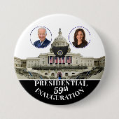 59e presidentiële inhuldiging: Covid Capitol Ronde Button 7,6 Cm (Voorkant)