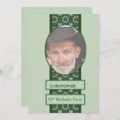 59e uitnodiging van de Birthday Party Voeg een Afb (Voorkant / Achterkant)