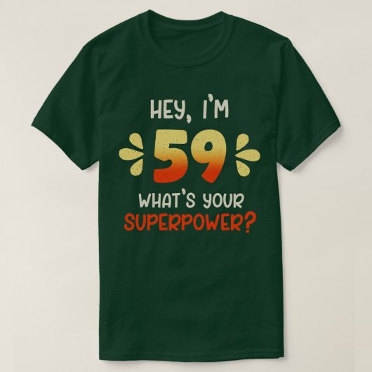 59e verjaardag 3 t-shirt (Design voorkant)