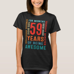 59e verjaardag 59 jaar oud 59 jaar oud Awesom T-shirt