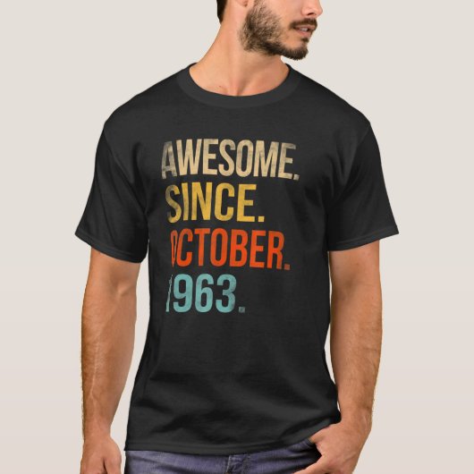 59e verjaardag 59 jaar oud Geweldige sinds 1 oktob T-shirt (Voorkant)