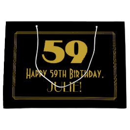 59e verjaardag — Art Deco geïnspireerd look "59" & Groot Cadeauzakje