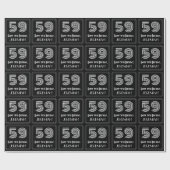 59e verjaardag: Art Deco geïnspireerd look "59" w  Cadeaupapier (Vlak)