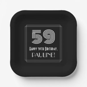 59e verjaardag — Art Deco Geïnspireerde look "5 Papieren Bordje