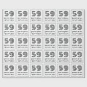 59e verjaardag: Art Deco geïnspireerde stijl "59"  Cadeaupapier (Vlak)