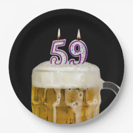 59e verjaardag bier op zwart Bord