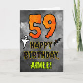 59e verjaardag: Eerie Halloween Theme + Aangepaste Kaart (Voorkant)