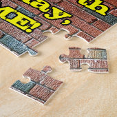 59e verjaardag: Fun Graffiti-geïnspireerde regenbo Legpuzzel (Zijkant)