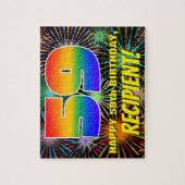 59e verjaardag: Fun, kleurrijk gevuurwerk Legpuzzel (Verticaal)