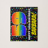 59e verjaardag — Fun, kleurrijk Star Field Pattern Legpuzzel (Verticaal)