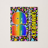 59e verjaardag — Fun, liefhebbende hartvormen + "5 Legpuzzel (Verticaal)