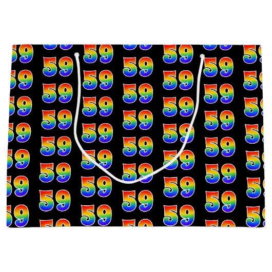 59e verjaardag: Fun Rainbow Event Nummer 59 Patroo Groot Cadeauzakje (Voorkant)