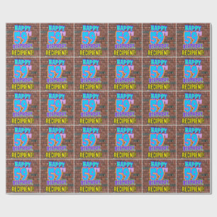 59e verjaardag: Fun, Urban Graffiti geïnspireerd K Cadeaupapier