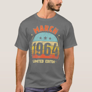 59e verjaardag Geweldige sinds maart 1964 Retro 59 T-shirt