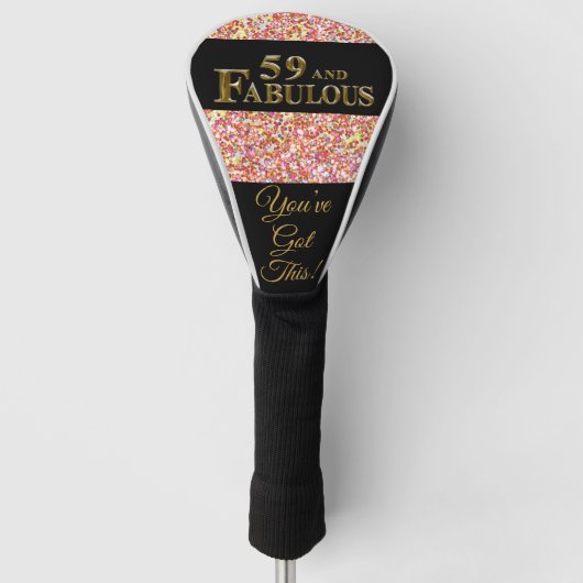 59e verjaardag golfheadcover (Voorkant)