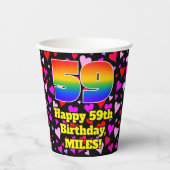 59e verjaardag: Het liefhebbende Kunstpatroon, Reg Papieren Bekers (Voorkant)