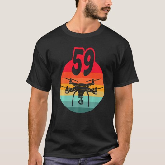 59e verjaardag I Retro afstandsbedieningstoetsen m T-shirt (Voorkant)