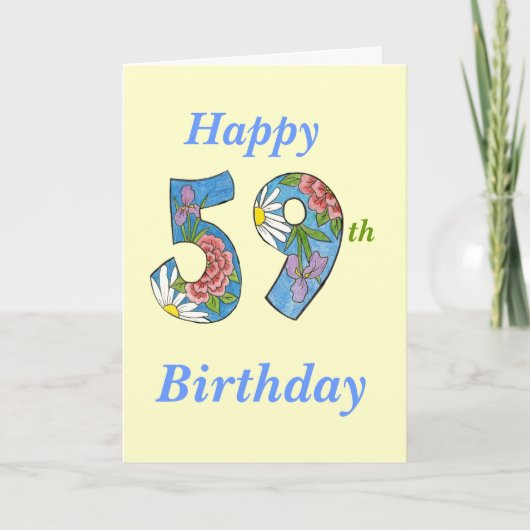 59e verjaardag Kaart (Voorkant)