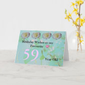 59e verjaardag kaart (Gele Bloem)